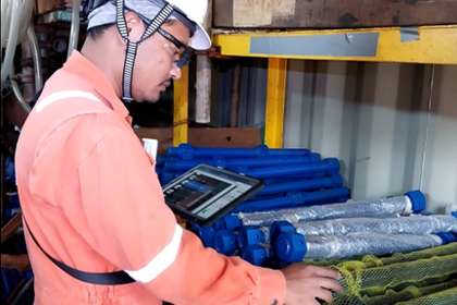 資材の在庫情報をアプリに入力