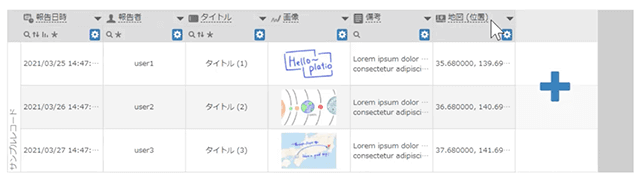 追加された地図フィールド