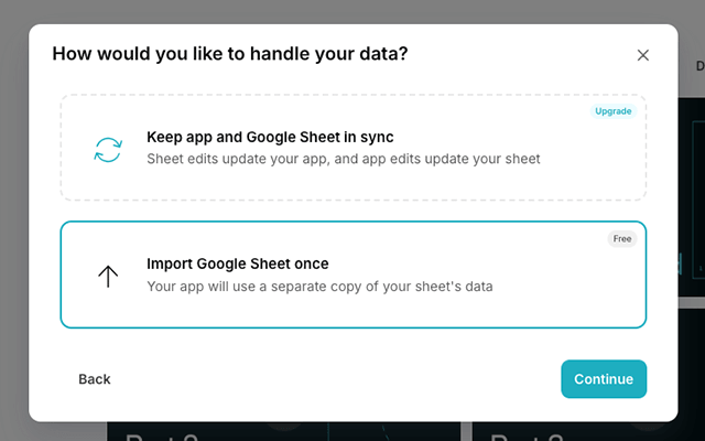 How would you like to handle your data?