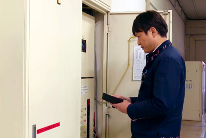 火元確認している徳安さん