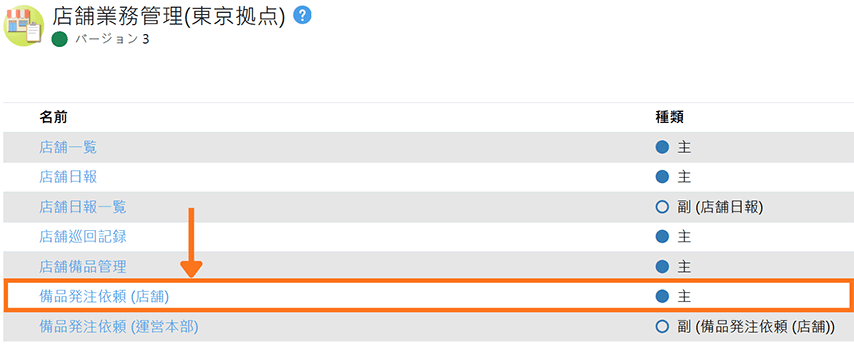 東京拠点 備品発注依頼(店舗)