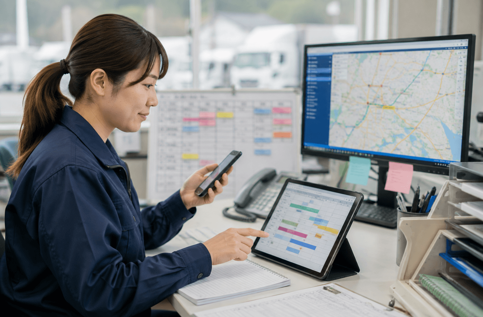 配車管理 配車表 ドライバー 当日変更 実績